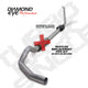 Diamond Eye KIT 5in TB MFLR RPLCMENT PIPE SGL ALUM 94-97 5 7 3L F250/F350 PWRSTROKE NFS W CARB STDS - Mammoth Racing -