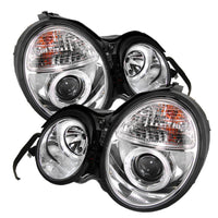 Spyder Mercedes Benz E-Class 95-99 Projector Headlights LED Halo Chrm PRO-YD-MBW21095-HL-C - Mammoth Racing -