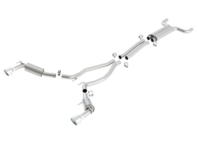 Borla 10-13 Chevy Camaro SS 6.2L V8 Single RoundTip Split Rear Exit S-Type Catback Exhaust - My Store
