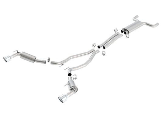 Borla 10-13 Chevy Camaro SS 6.2L V8 Single RoundTip Split Rear Exit S-Type Catback Exhaust - My Store