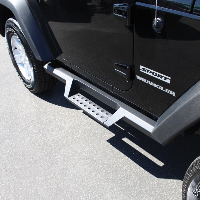 Westin/HDX 07-17 Jeep Wrangler 2Dr Drop Nerf Step Bars - Textured Black - Mammoth Racing -