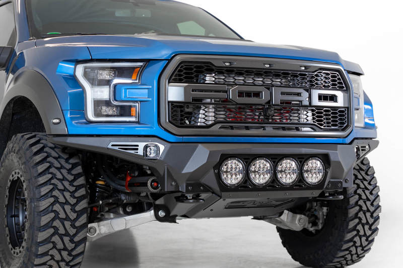 Addictive Desert Designs 17-20 Ford F-150 Raptor Bomber Front Bumper w/ 4 Rigid 360 6in Round Mounts - My Store