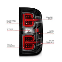 ANZO 15-19 Chevy Silverado 2500HD/3500HD (Halgn Only) LED Tail Lights w/Black Light Bar & Clear Lens - My Store