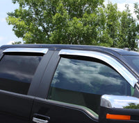 AVS 06-08 Lincoln Mark LT Ventvisor Outside Mount Front & Rear Window Deflectors 4pc - Chrome - Mammoth Racing -