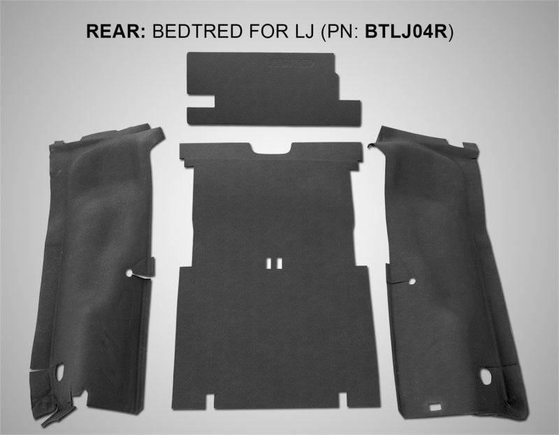 BedRug 03-06 Jeep LJ Unlimited Rear 4pc BedTred Cargo Kit (Incl Tailgate & Tub Liner) - Mammoth Racing -