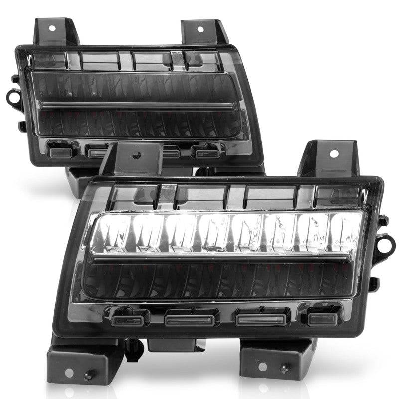 ANZO 2018-2021 Jeep Wrangler LED Side Markers Chrome Housing Smoke Lens w/ Seq. Signal Sport Bulb - My Store