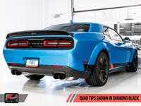 AWE Tuning 2015+ Dodge Challenger 6.4L/6.2L Non-Resonated Touring Edition Exhaust - Quad Black Tips - My Store