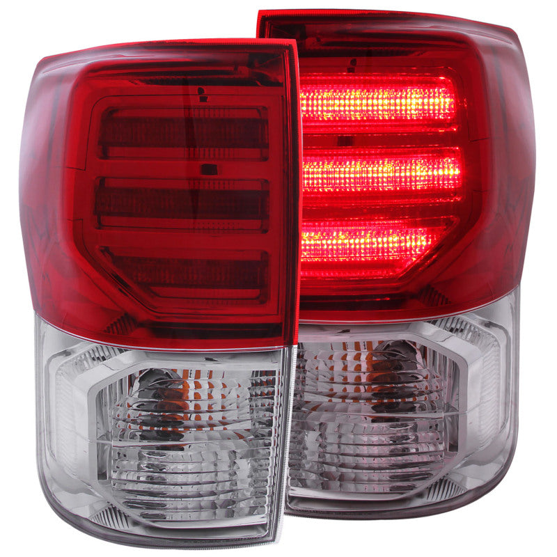 ANZO 2007-2013 Toyota Tundra LED Taillights Red/Clear G2 - Mammoth Racing -
