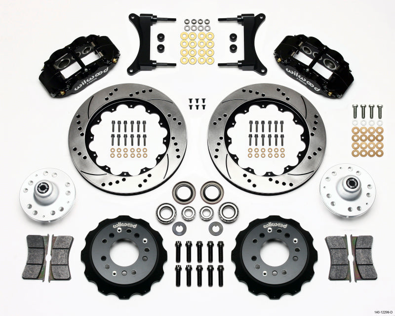 Wilwood Narrow Superlite 6R Front Hub Kit 14.00in Drilled 79-87 GM G Body - Mammoth Racing -