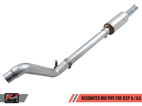 AWE Tuning 2018+ Jeep Wrangler JL/JLU 2.0T Resonated Mid Pipe - Mammoth Racing -
