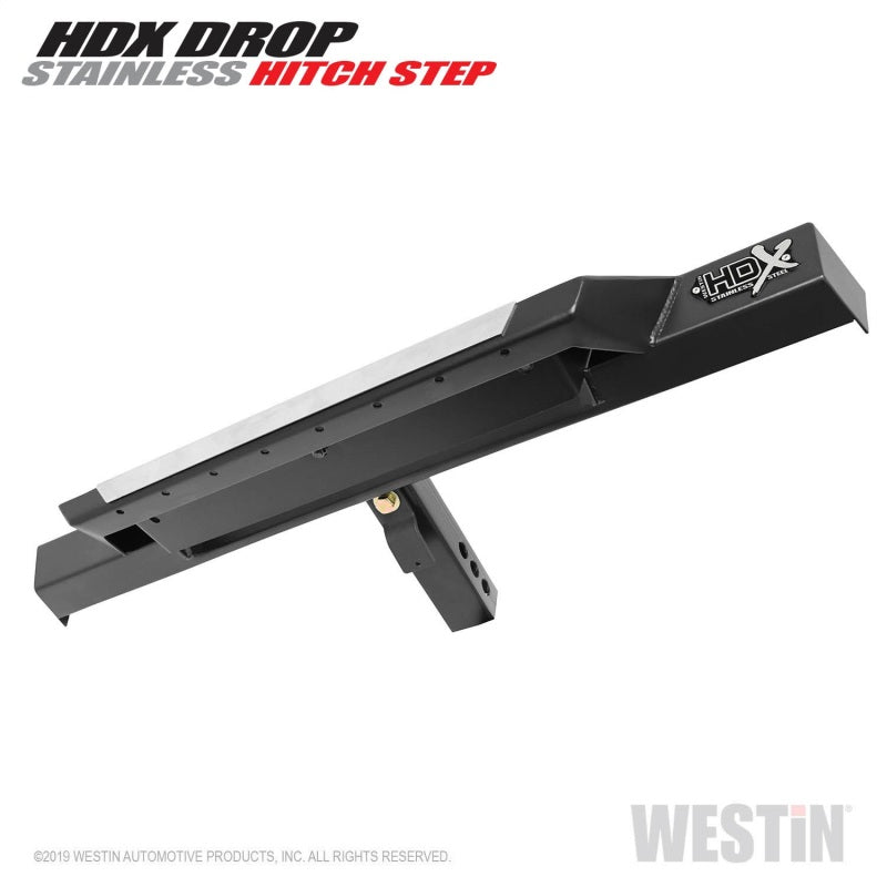 Westin HDX Stainless Drop Hitch Step 34in Step 2in Receiver - Textured Black - Mammoth Racing -