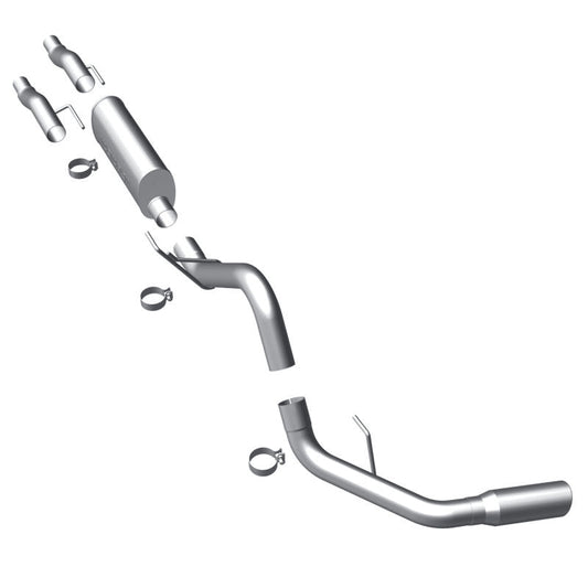 MagnaFlow 11 Ford F-150 3.7l/5.0l/6.2l SS Catback Exhaust Single Rear Side Exit w/ 4in SS Tips - Mammoth Racing -