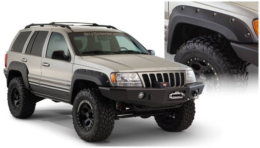 Bushwacker 99-04 Jeep Grand Cherokee Cutout Style Flares 4pc - Black - Mammoth Racing -