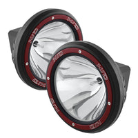 Spyder 7 Inch HID 4x4 fog lights Black/Red Housing w/wiring W/Switch- Chrome FL-CH-JK7004BR-C - Mammoth Racing -