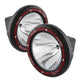Spyder 7 Inch HID 4x4 fog lights Black/Red Housing w/wiring W/Switch- Chrome FL-CH-JK7004BR-C - Mammoth Racing -