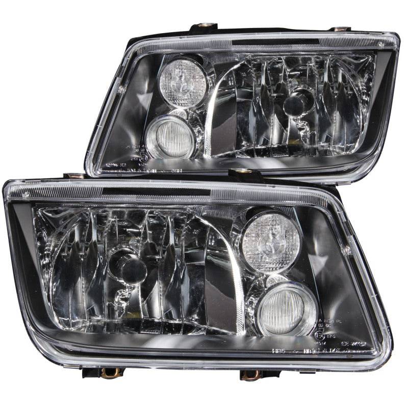 ANZO 1999-2005 Volkswagen Jetta Crystal Headlights Black w/o Bulbs - My Store