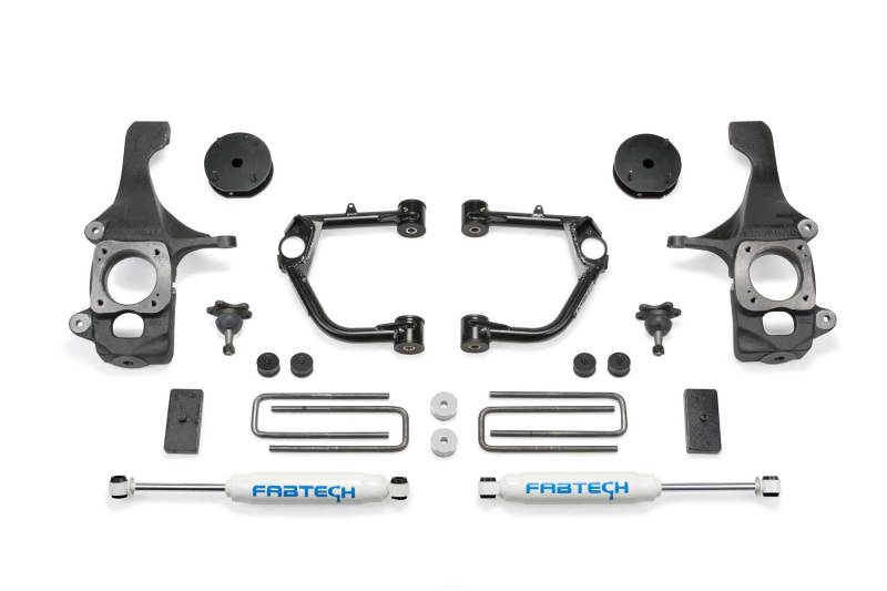 Fabtech 07-15 Toyota Tundra 2wd/4wd 4in Budget UCA System w/Rear Perf. Shocks - Mammoth Racing -