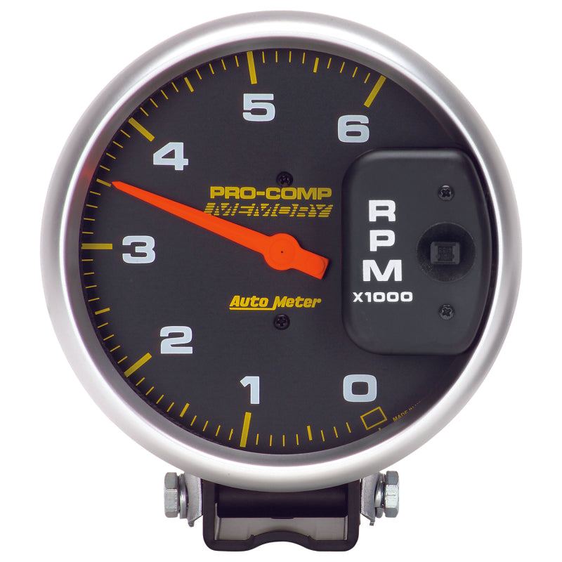 Autometer 5 inch Diesel 6000 RPM with Memory 4 Pulse Tachometer pedestal Mount - My Store