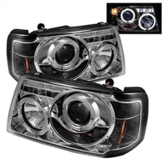 Spyder Ford Ranger 01-11 1PC Projector Headlights LED Halo LED Chrm PRO-YD-FR01-1PC-HL-C - Mammoth Racing -