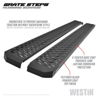 Westin Grate Steps Running Boards 75 in - Textured Black - Mammoth Racing -