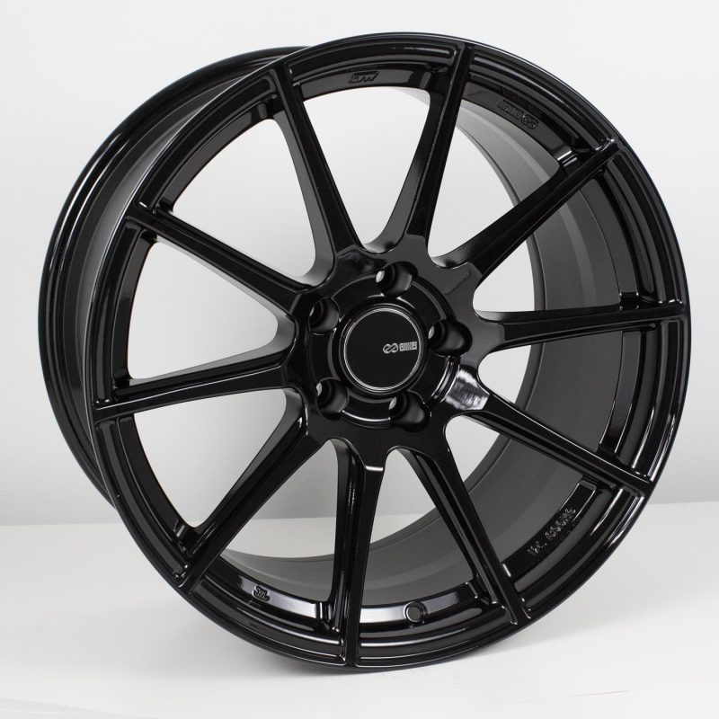 Enkei TS10 18x8 5x114.3 50mm Offset 72.6mm Bore Black Wheel - Mammoth Racing -