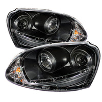 Spyder Volkswagen GTI 06-09/Jetta 06-09 Halogen Model Only - DRL Black PRO-YD-VG06-DRL-BK - Mammoth Racing -