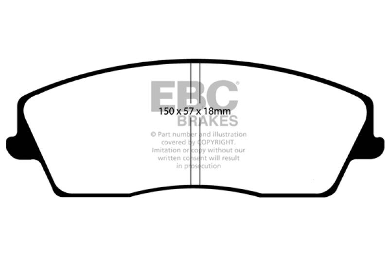 EBC 05-09 Chrysler 300 2.7 Redstuff Front Brake Pads - My Store