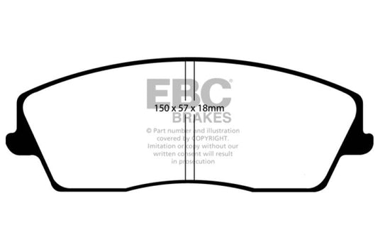 EBC 05-09 Chrysler 300 2.7 Redstuff Front Brake Pads - My Store