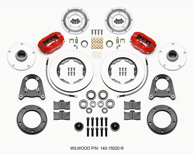 Wilwood Forged Dynalite-M Front Kit 10.75in Red 1950-1955 Mg-td/tf - My Store
