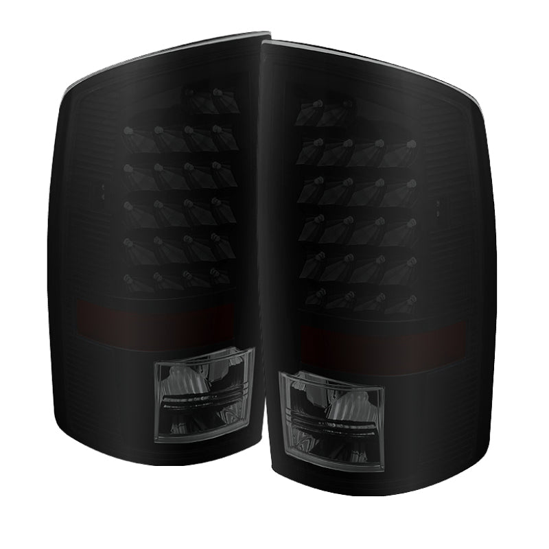 Xtune Dodge Ram 02-06 1500 / Ram 2500/3500 03-06 LED Tail Light Black Smoke ALT-JH-DR02-LED-BKSM - Mammoth Racing -