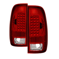 Xtune Ford F150 Styleside 97-03 Super Duty 99-07 LED Tail Lights Red Smoke ALT-ON-FF15097-LED-RC - Mammoth Racing -