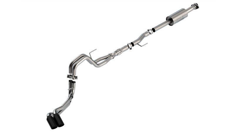Borla F-150 2021 5.0L 4dr CC SB EC STB Lariat/KR/Platnm/LTD 3/2.25 DSE Cat-Back ATAK Black CHR Tips - Mammoth Racing -