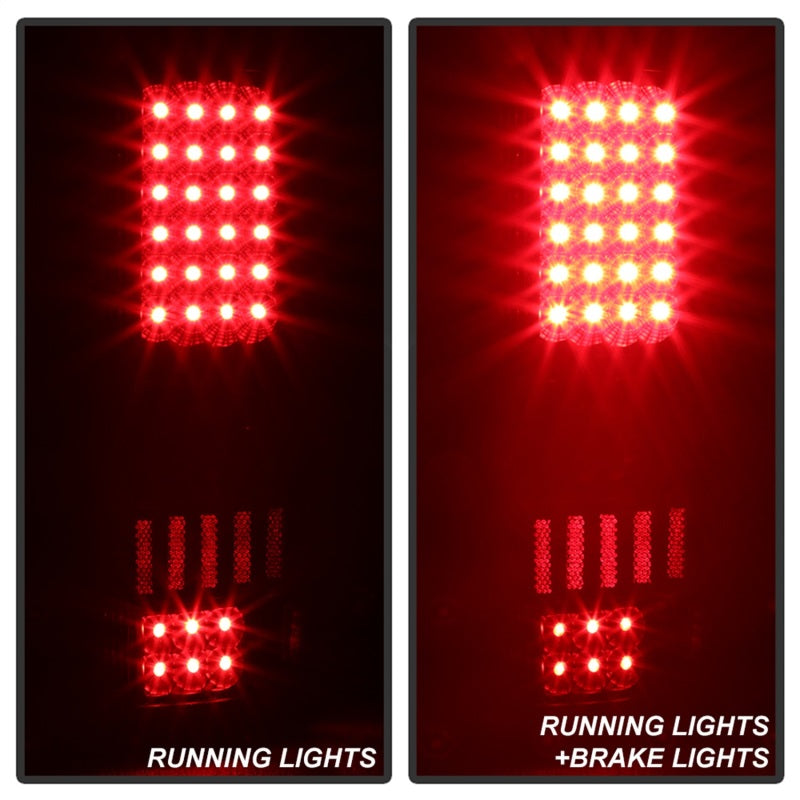 Xtune Ford F150 Styleside 04-08 (Not Fit Heritage & SVT) LED Tail Lights Black ALT-ON-FF15004-LED-BK - Mammoth Racing -