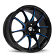 Konig Illusion 17x7 5x114.3 Et40 Black/Ball Cut Blue - Mammoth Racing -