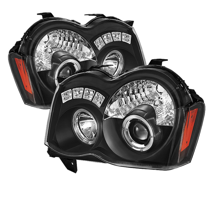 Spyder Jeep Grand Cherokee 08-10 Projector Headlights LED Halo LED Blk Low 9006 PRO-YD-JGC08-HL-BK - Mammoth Racing -