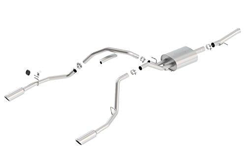 Borla 140718 ATAK Cat-Back Exhaust System Single Angle-Cut Tips Single Split Exit Cat-Back Exhaust System - My Store