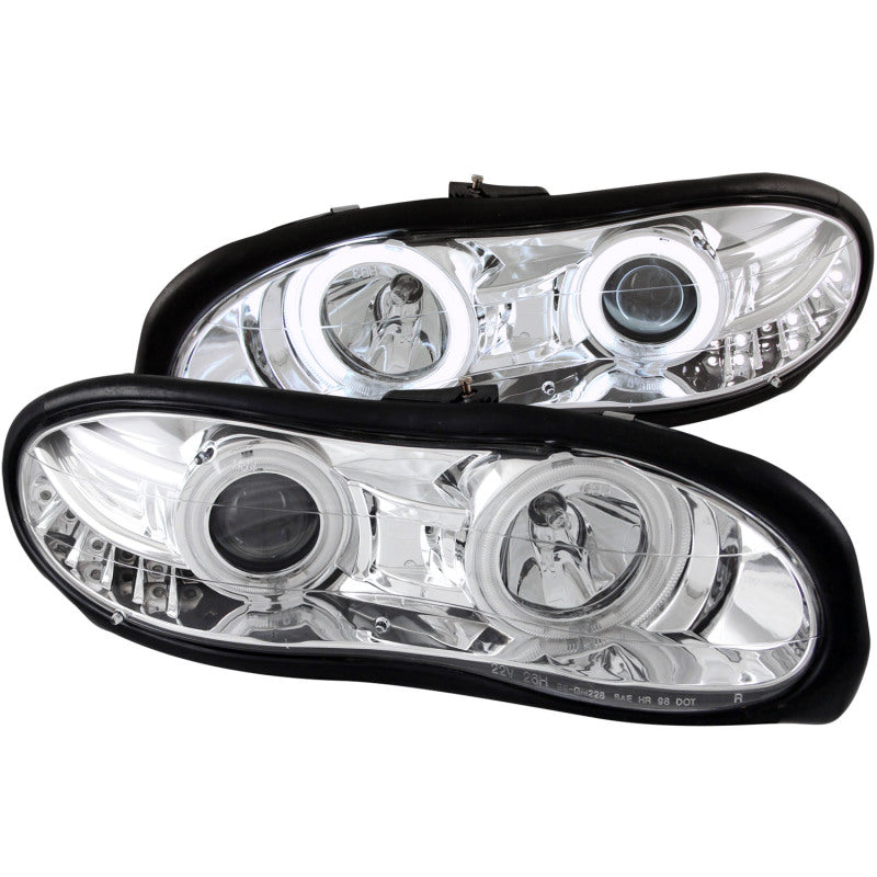 ANZO 1998-2002 Chevrolet Camaro Projector Headlights w/ Halo Chrome - Mammoth Racing -