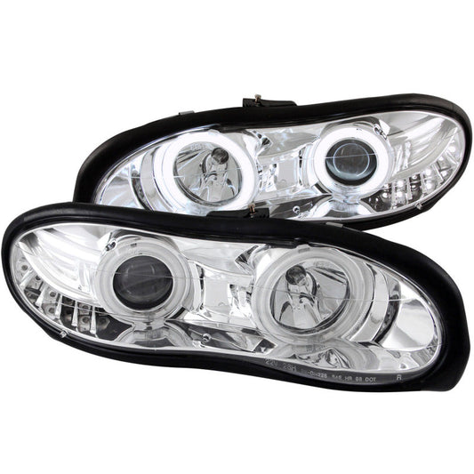 ANZO 1998-2002 Chevrolet Camaro Projector Headlights w/ Halo Chrome - Mammoth Racing -