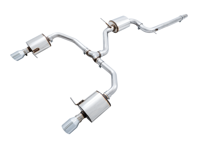 AWE Tuning 18-21 Volkswagen Jetta GLI Mk7 Touring Exhaust - Chrome Silver Tips (Fits High-Flow DP) - Mammoth Racing -