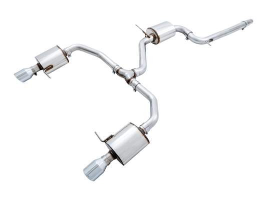 AWE Tuning 18-21 Volkswagen Jetta GLI Mk7 Touring Exhaust - Chrome Silver Tips (Fits High-Flow DP) - Mammoth Racing -