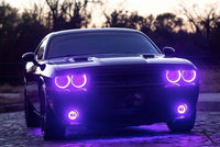 Oracle 08-14 Dodge Challenger Dynamic Surface Mount Headlight/Fog Light Halo Kit COMBO - ColorSHIFT - Mammoth Racing -