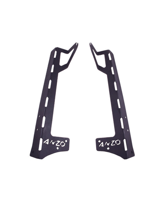 ANZO 2007-2015 Jeep Wrangler LED Bar Windshield Mounting Brackets - Mammoth Racing -