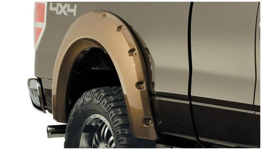 Bushwacker 09-14 Ford F-150 Styleside Max Pocket Style Flares 2pc 67.0/78.8/97.4in Bed - Black - Mammoth Racing -