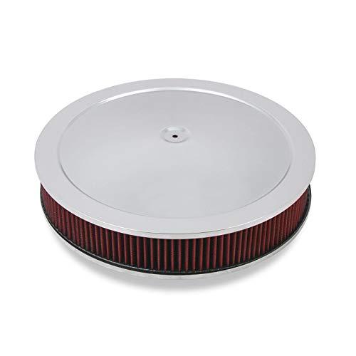 4150 Drop Base Air Cleaner Chrome W/3" Red Washable Gauze Filter - Mammoth Racing -120-4130