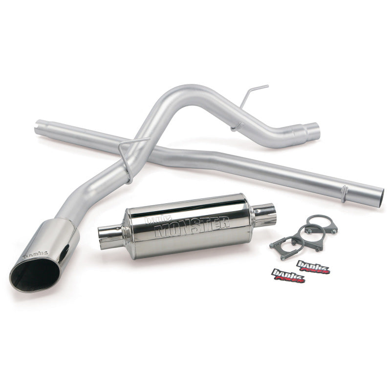 Banks Power 04-08 Ford F-150/Lincoln SCLB/ECMB Monster Exhaust Sys - SS Single Exhaust w/ Chrome Tip - Mammoth Racing -