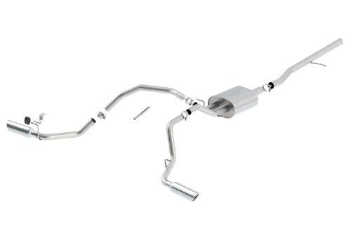 Borla (140544) 2.75" Inlet x 2.25" Outlet Touring Cat-Back Exhaust System with Tips for Chevrolet Silverado/GMC Sierra - My Store