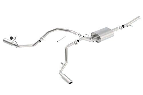 Borla 140720 ATAK Cat-Back Exhaust System Angle-Cut Tips Single Split Side Exit Cat-Back Exhaust System - My Store