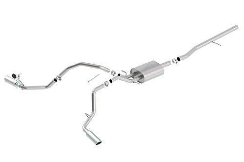 Borla 140545 S-Type Cat-Back Exhaust System Single Rolled Angle-Cut Tip Split Side Exit S-Type Cat-Back Exhaust System - My Store