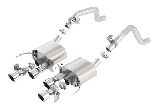 Borla 14-15 Chevy Corvette C7 6.2L RWD w/AFM &NPP ATAK-Type Dual Rd Rolled Center Rear Exit Exhaust - My Store