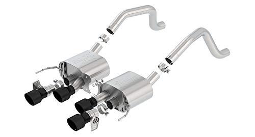 Borla 11903CB ATAK Axle-Back Exhaust System Rolled Angle-Cut Black Ceramic Tip Dual Mode Exhaust Quad Center Rear Exit ATAK Axle-Back Exhaust System - My Store